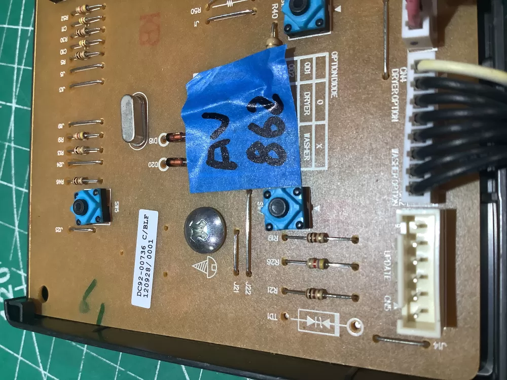Samsung DC92 00736C Washer Control Board AZ185393 | AV862