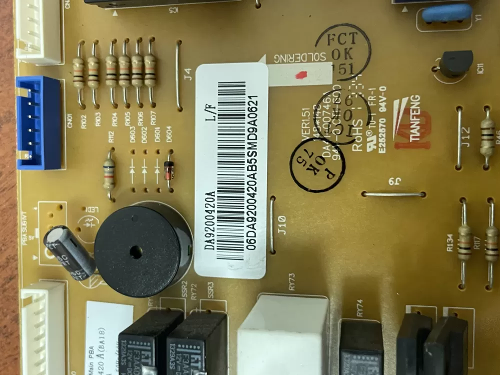 Samsung DA92 00420A Refrigerator Control Board AZ52286 | Wm1894