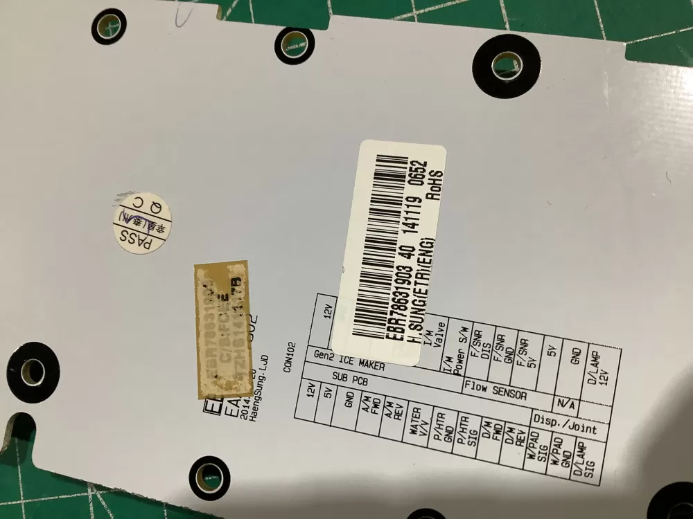 LG EBR78631903 Refrigerator Control Board Dispenser AZ148142 | NR2486
