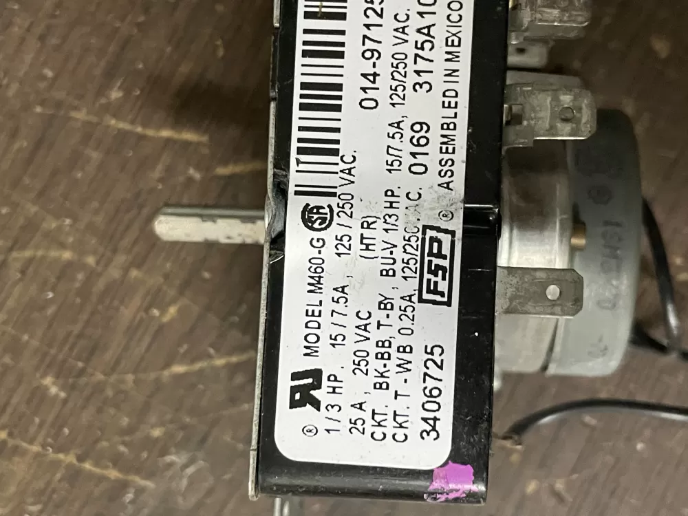 Whirlpool Maytag Amana WP3406725 3406725 AP6008573 Dryer Timer AZ43609 | Wm1448