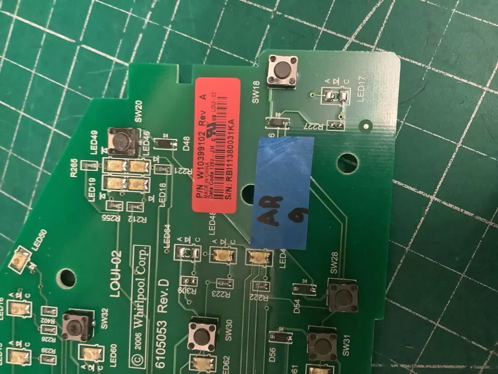 Whirlpool W10399102 WPW10394244 Washer Control Board AZ205165 | AR9