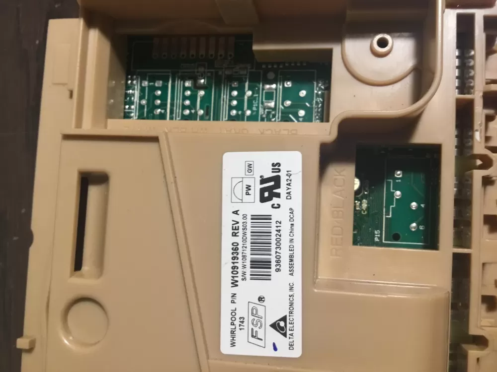 Whirlpool W10919360 W11087226 Dishwasher Control Board AZ38531 | NR1464