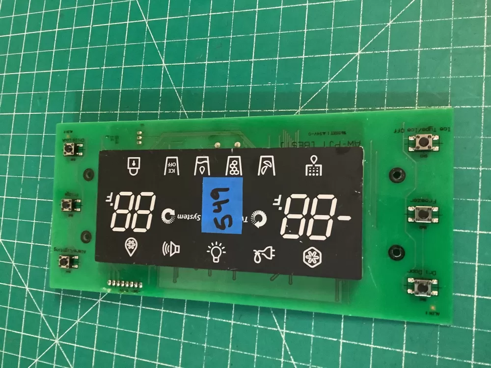 Samsung DA41-00463E Refrigerator Dispenser Display Control Pn: AZ226716 | NR549