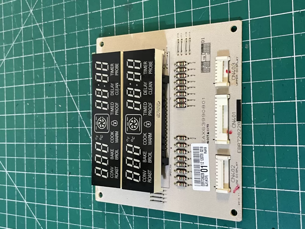 LG EBR72822801 Range Display Control Board