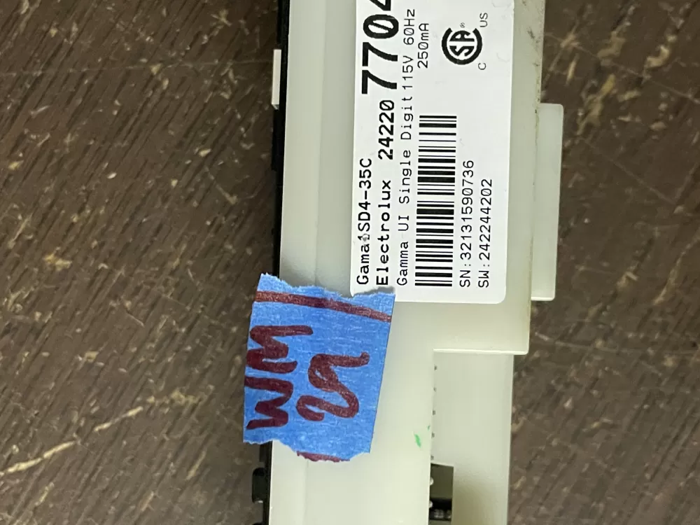 Electrolux 242207704 A01078804 Control AZ46055 | Wm29