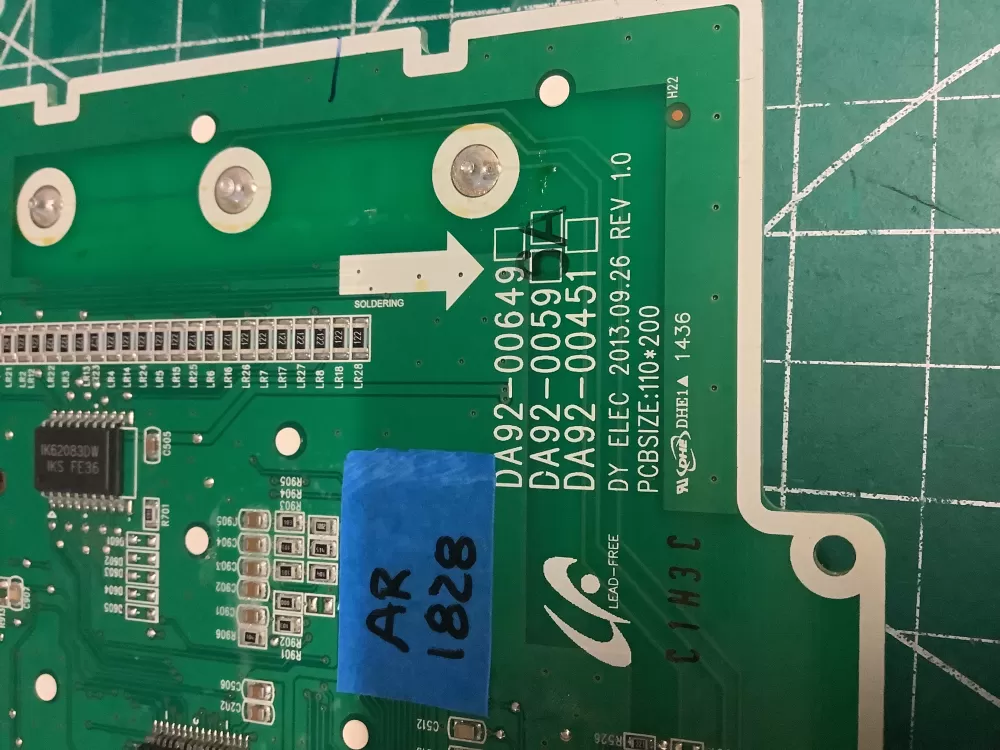 Samsung DA92-00596A Refrigerator Dispenser Control Board AZ201119 | AR1828