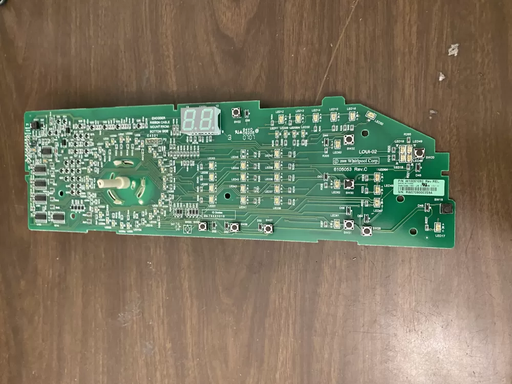 Whirlpool  Maytag AP6014796 W10051092 WPW10051092 PS11748066 Washer Control Board