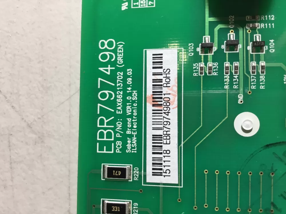 LG Kenmore EBR79749801Refrigerator Dispenser Control Board AZ44096 | NR1758
