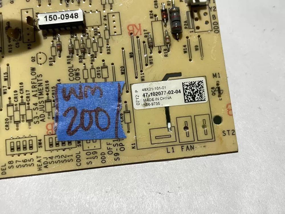 Rheem Air Handler Control Board 47-102077-02-04 156-9735 AZ110037 | Wm200
