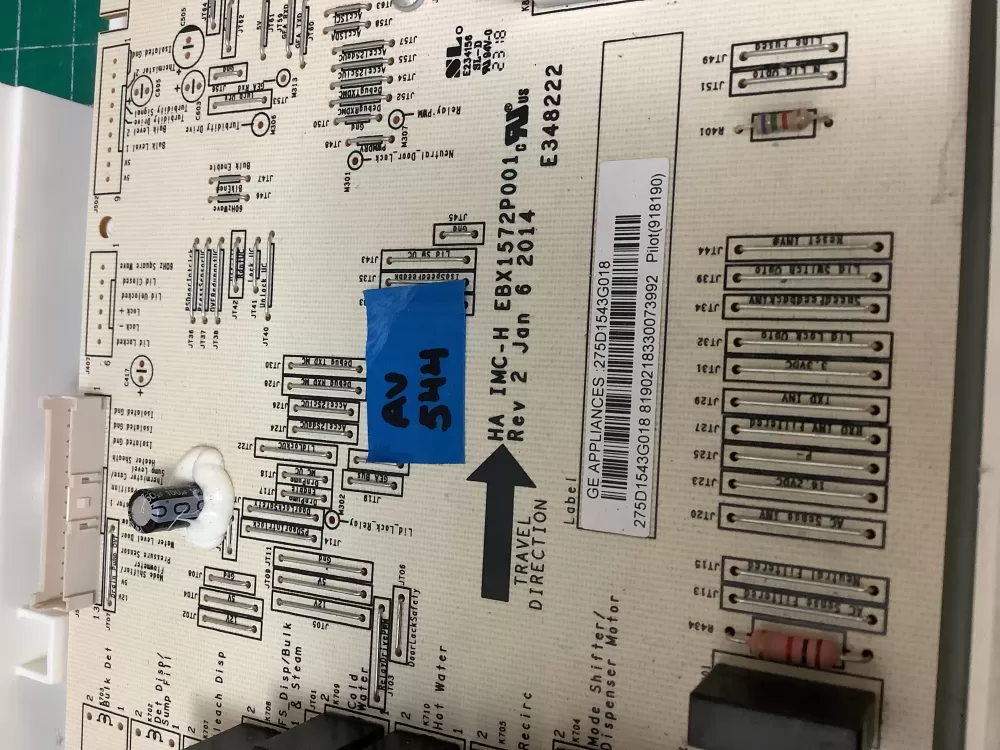 GE 275D1543G018 EBX1572P001 E348222 Washer Control Board AZ226170 | ARV544