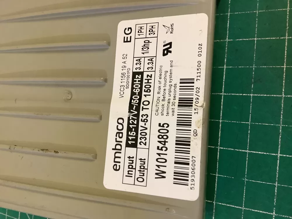 Whirlpool W10154805 Refrigerator Inverter Control Board AZ198074 | NR2767