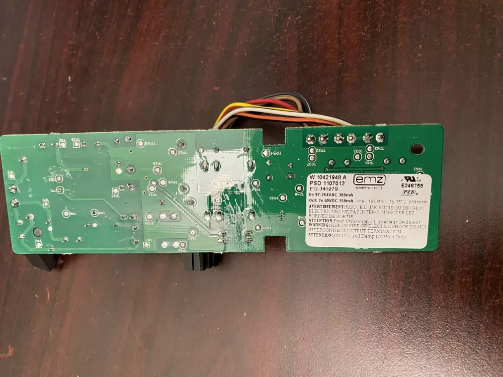 Whirlpool W10306786 Refrigerator LED Inverter Board Box AZ39668 | BK564