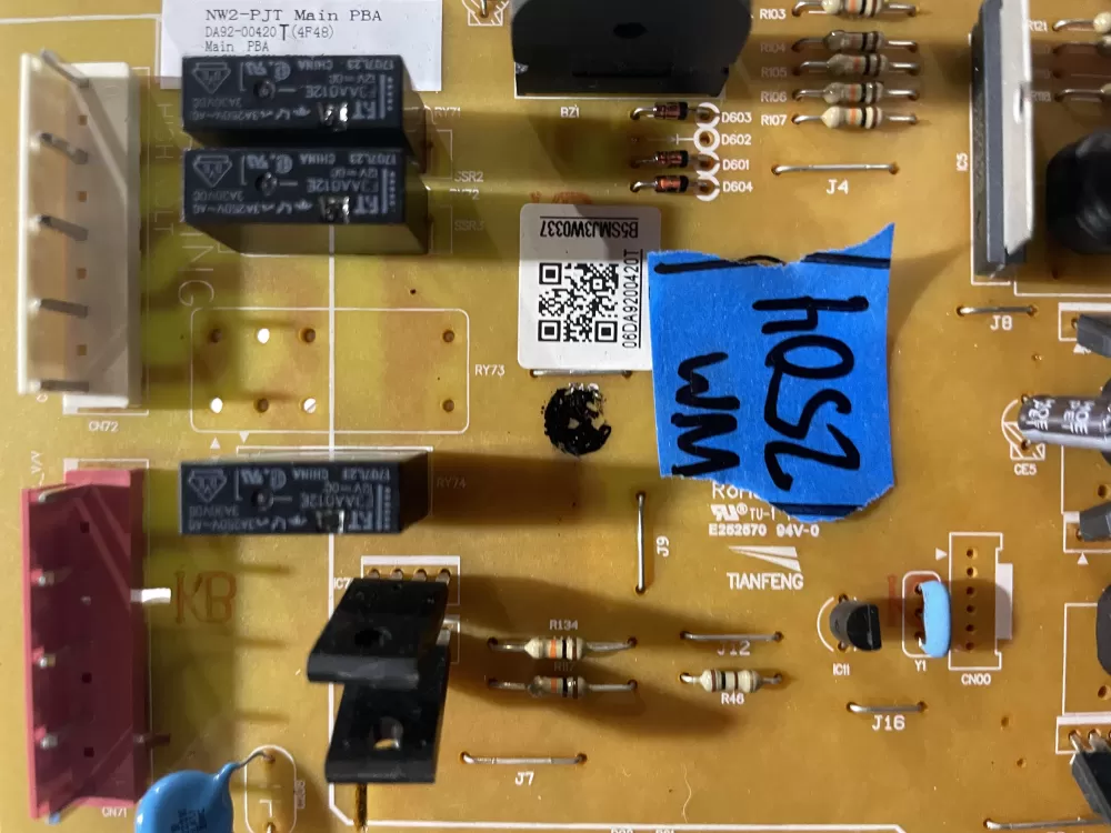 Samsung DA92 00420T DA9200420T Refrigerator Control Board AZ184252 | Wm2504