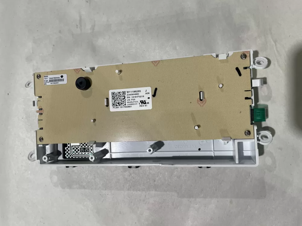 Maytag W11186265 Washer Control Panel