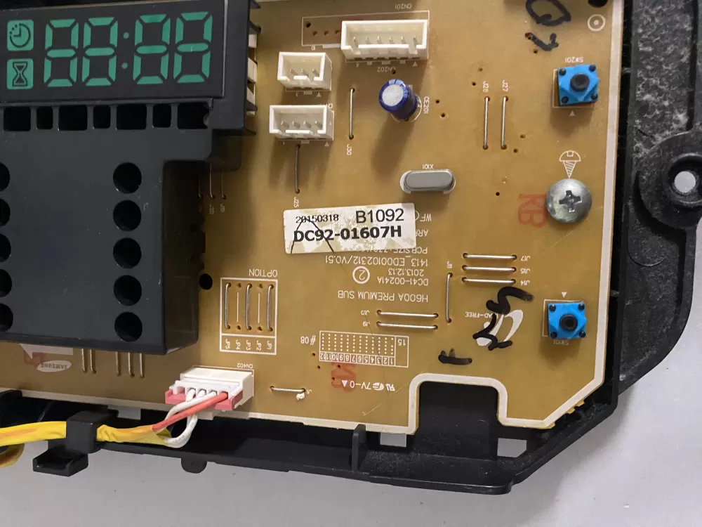 Samsung DC92 01607H DC9201607H Dryer Control Board Interface AZ197589 | BKV896