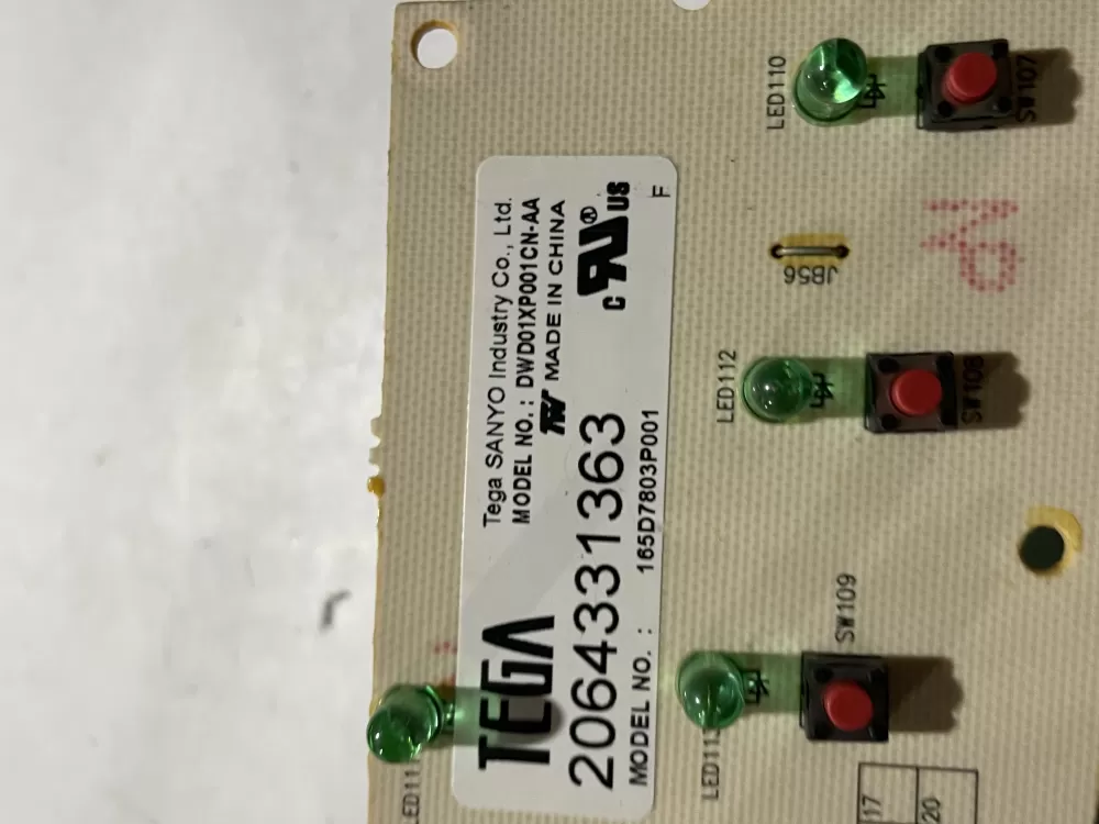 GE 165D7803P001 WD21X10378 Dishwasher Control Board AZ189429 | Wm667