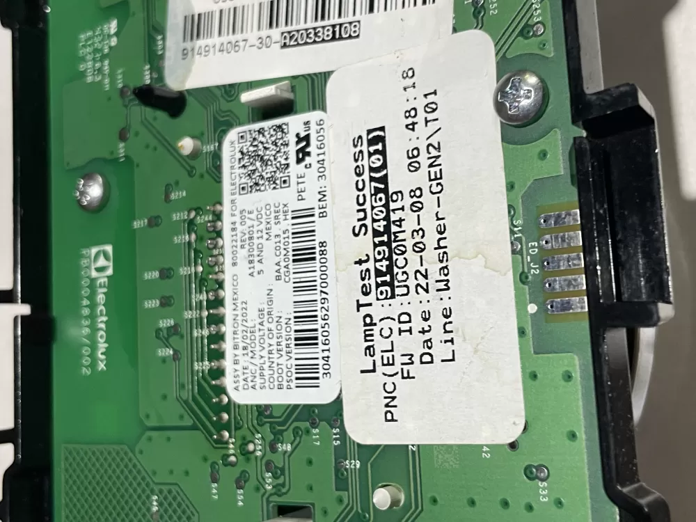 Electrolux 914914067 Washer Control Board AZ149099 | Wm770