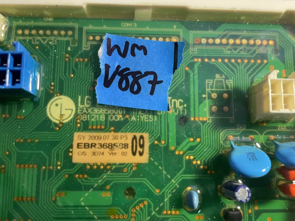 LG EBR36858809 EAX36858003 Dryer Control Board AZ196896 | Wmv887