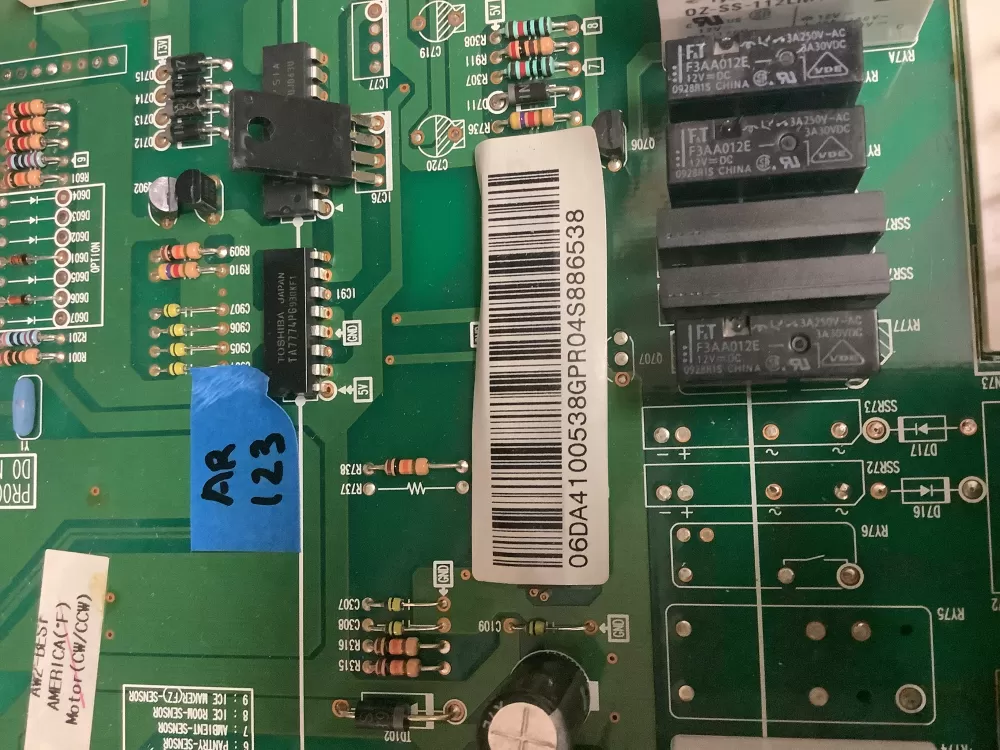 Samsung da4100538g Refrigerator Control Board Circuit AZ197793 | AR123