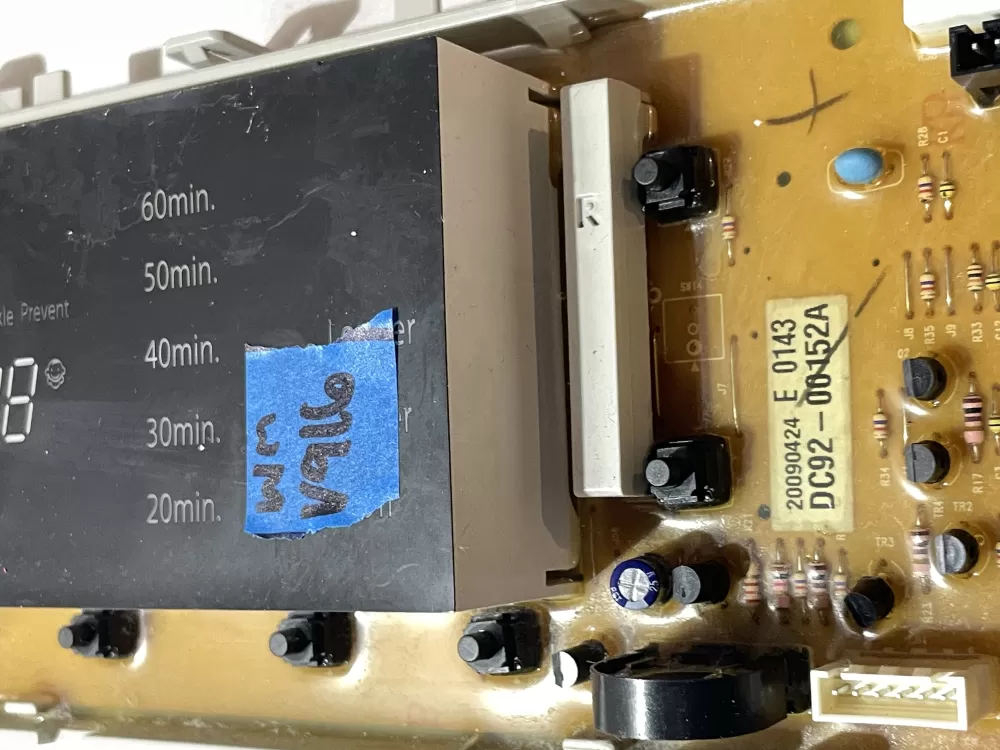 Samsung DC92 00152A Dryer Control Board AZ205247 | Wmv016