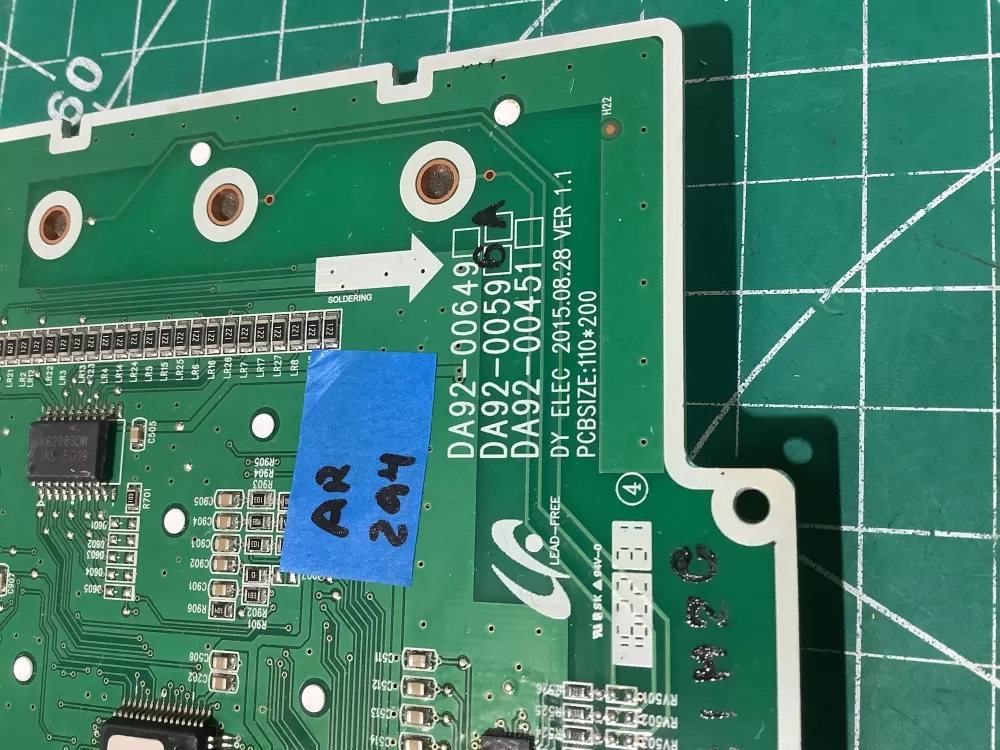 Samsung DA92-00596A Refrigerator Dispenser Control Board AZ189123 | AR294