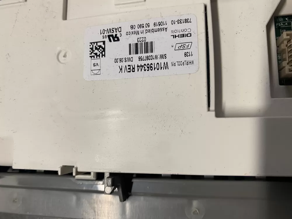 Kenmore W10195344 WPW10195344 Dishwasher Control Board AZ5409 | BK1599