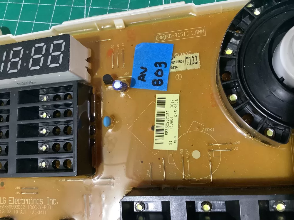 LG EBR62267117 EBR62267122 PS7792454 Washer Control Board AZ188558 | AV803