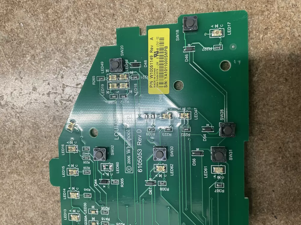 W10051149 WPW10051149 PS11748073 Washer Control Board AZ4906 | KM1361