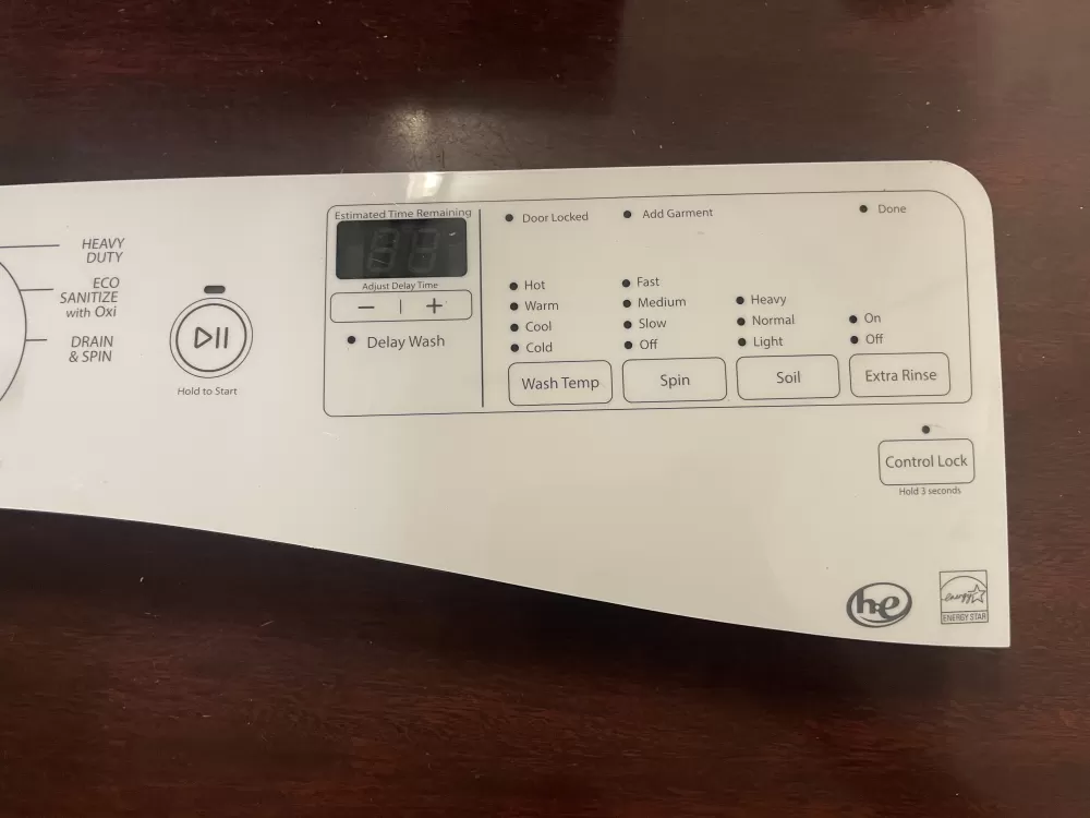 Whirlpool AP6024018 W10433082 W10750475 Washer Control Panel AZ45924 | KMV372