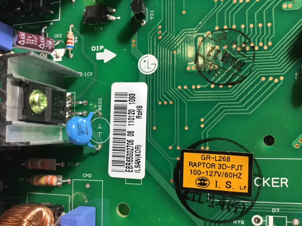 LG Kenmore EBR65002706 Refrigerator Control Board AZ42612 | NR1743