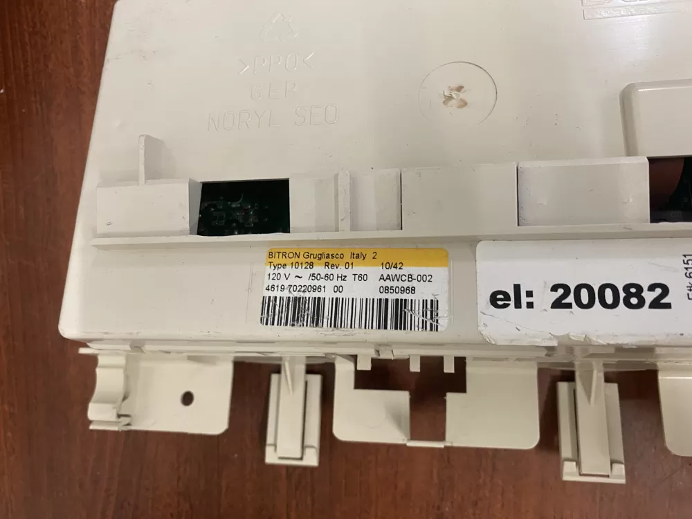Whirlpool 24619 70220961 00 Washer Control Board CCU AZ39313 | BKV392