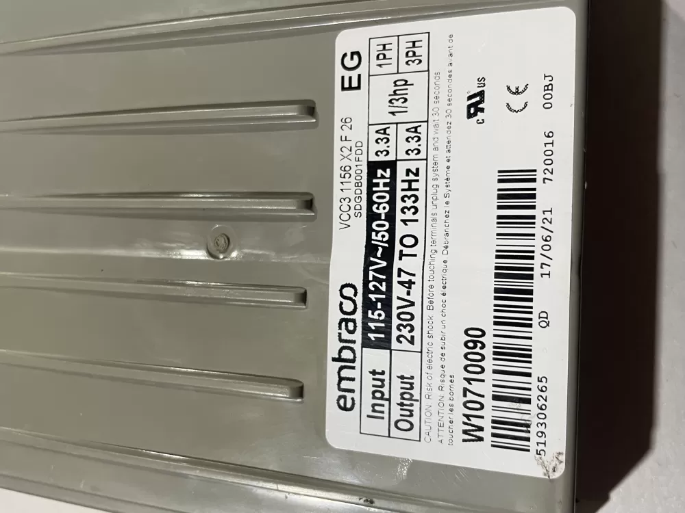 Kenmore W11087200 Refrigerator Control Board Inverter AZ131568 | Wm870