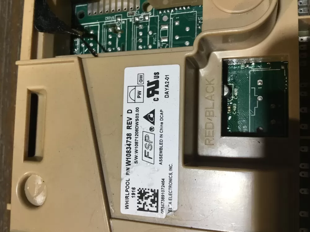 Whirlpool W10834738 W10876147 Dishwasher Control Board AZ52549 | NR1838