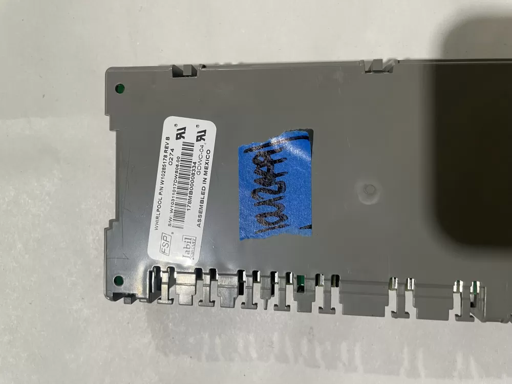 Whirlpool KitchenAid W10056352 Dishwasher Control Board AZ146369 | KM2449