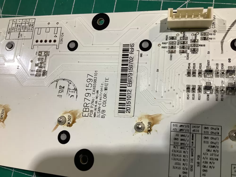 LG EBR79159702 KENMORE Refrigerator Control Board Dispenser AZ144326 | NR2429