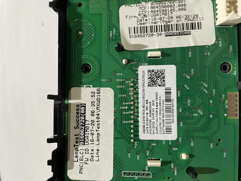 Genuine ELECTROLUX Dryer Interface Control Board A00994204 AZ186559 | Wm2680