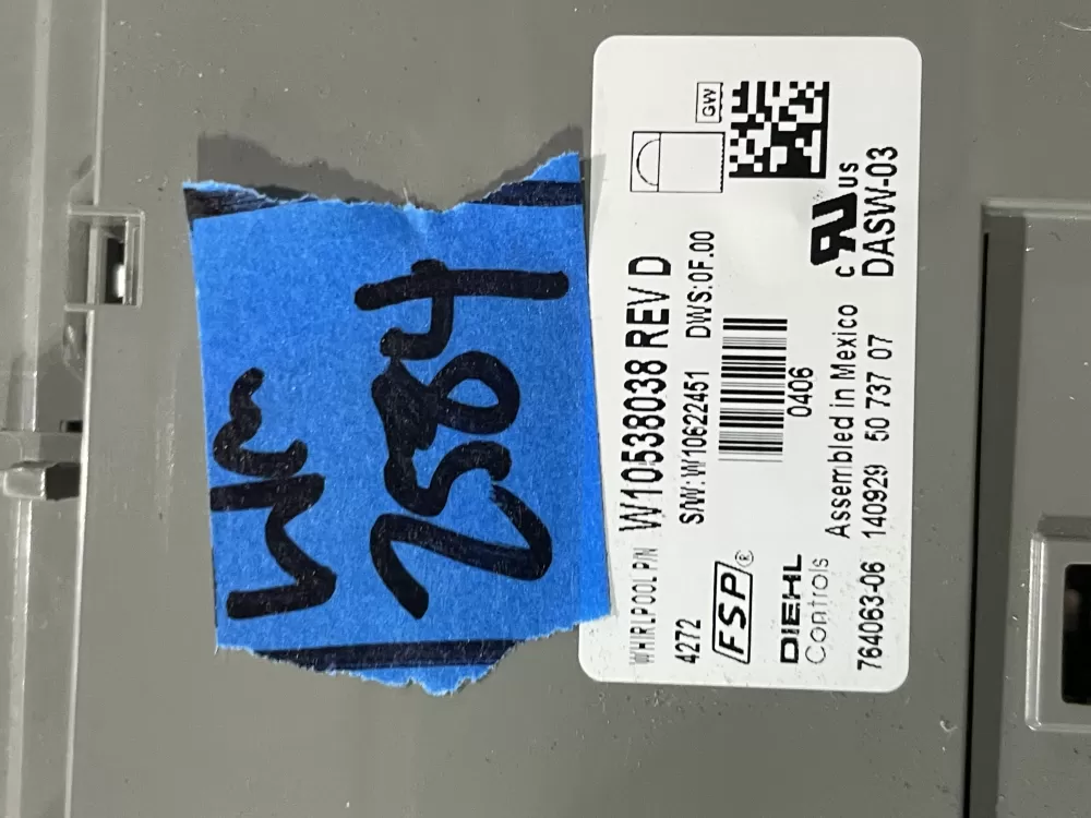 Jenn-Air W10854215 Dishwasher Control Board AZ168983 | Wm2584