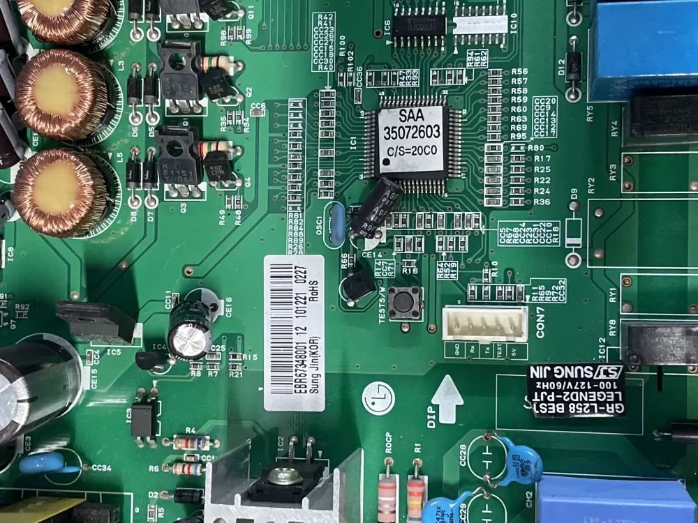 LG EBR67348001 EBR67348001 12 Refrigerator Control Board