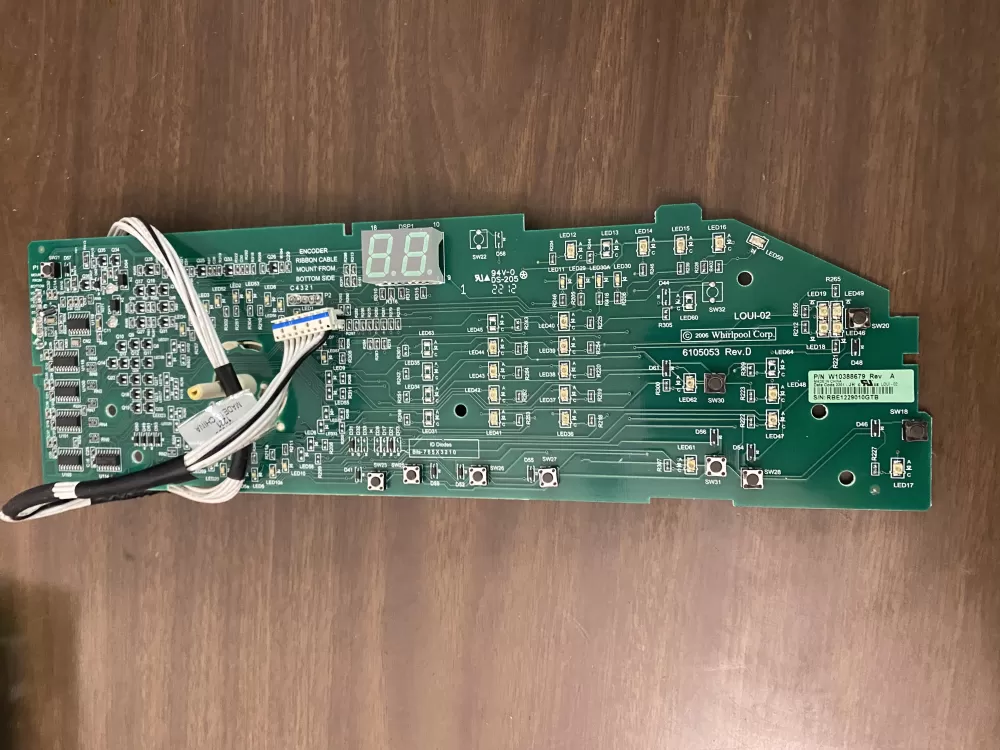Whirlpool W10388679 W10388675 Dryer Control Board