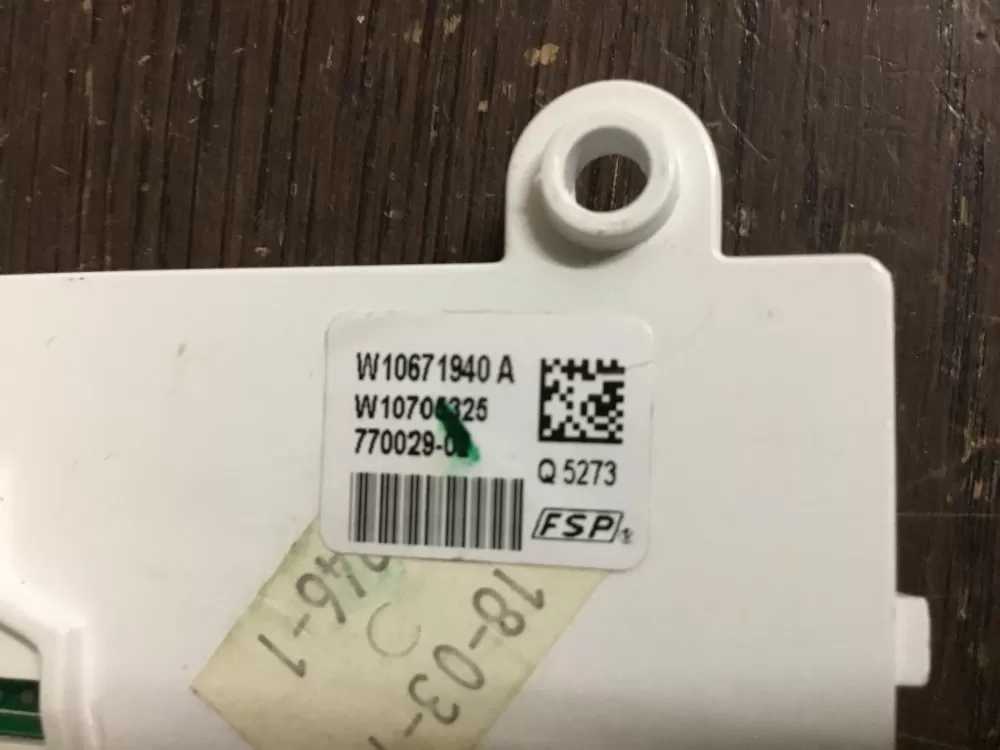 Whirlpool W10671940A Dishwasher Control Board Interface AZ11402 | NR546