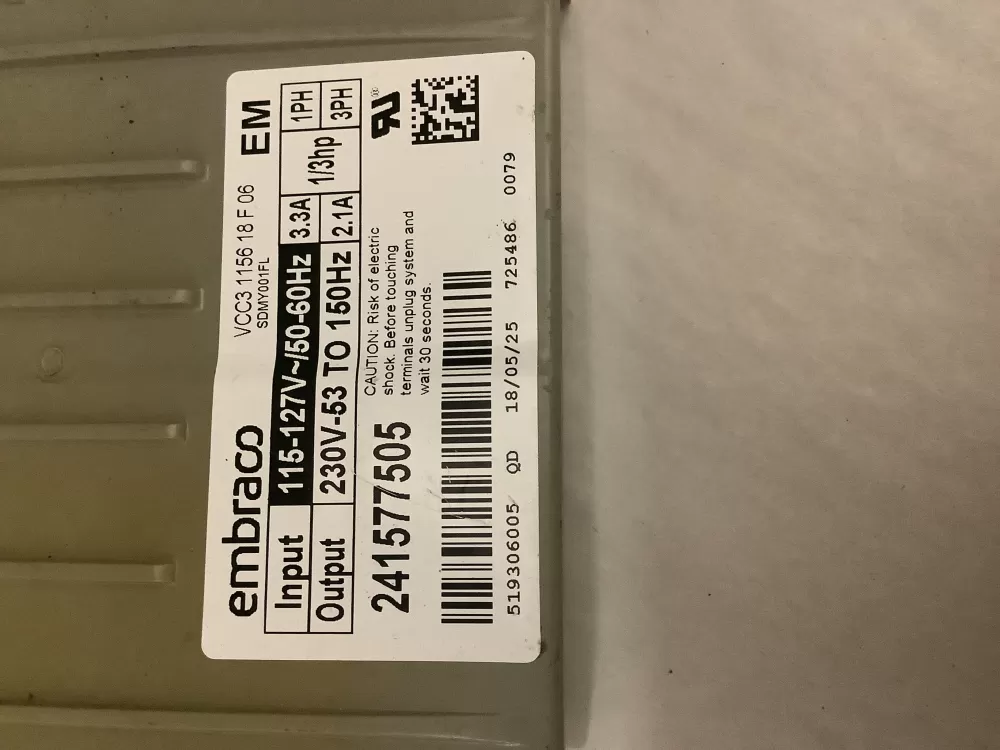 Refrigerator Inverter Board VCC3 1156 QA F 06 241577505 AZ197408 | AR79