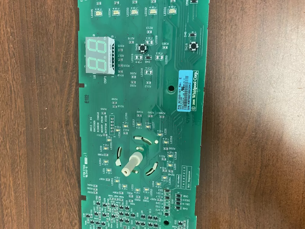 Whirlpool W10051161 Dryer User Interface Control Board AZ41586 | BK1720