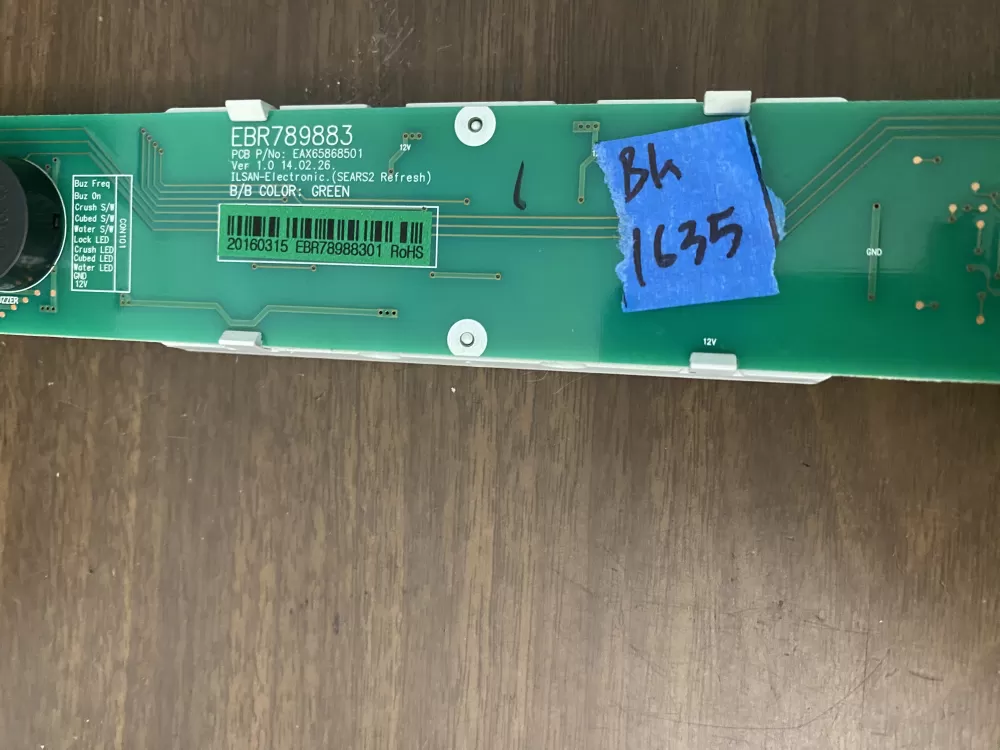 Kenmore EBR78988301 Refrigerator Control Board AZ96188 | BK1635