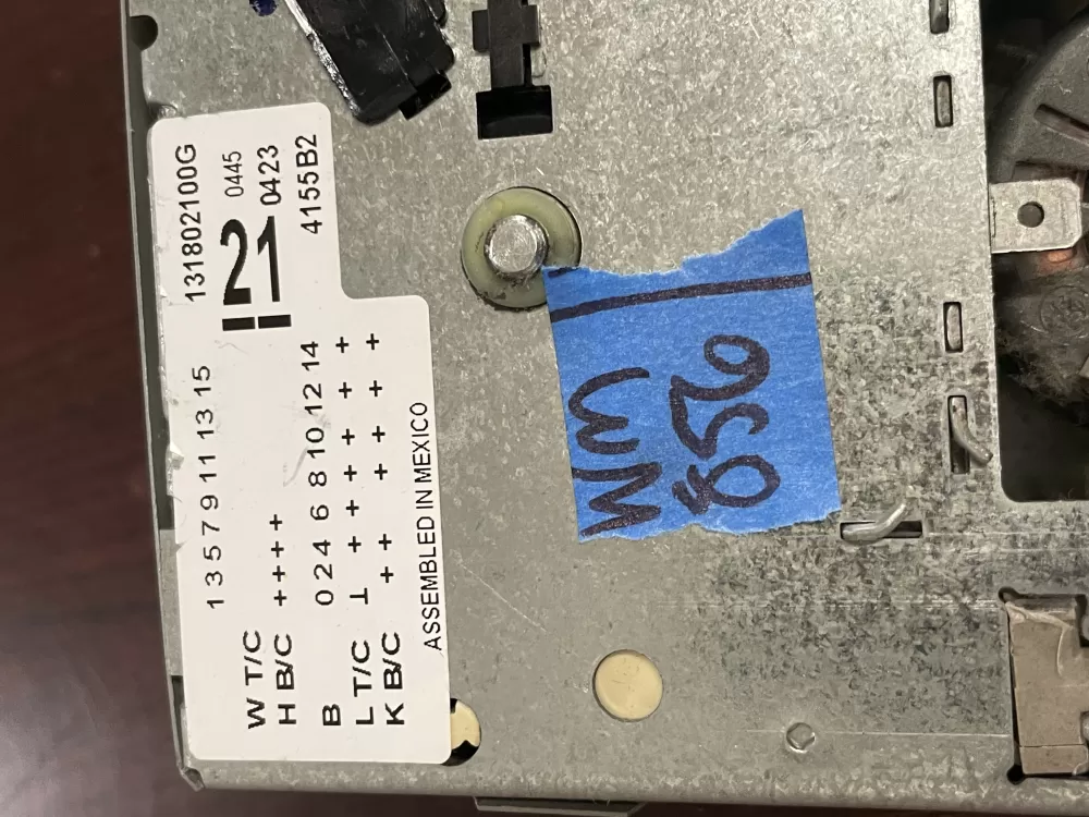 GE Frigidaire Kenmore Electrolux 131802100G Washer Timer AZ86056 | Wm856