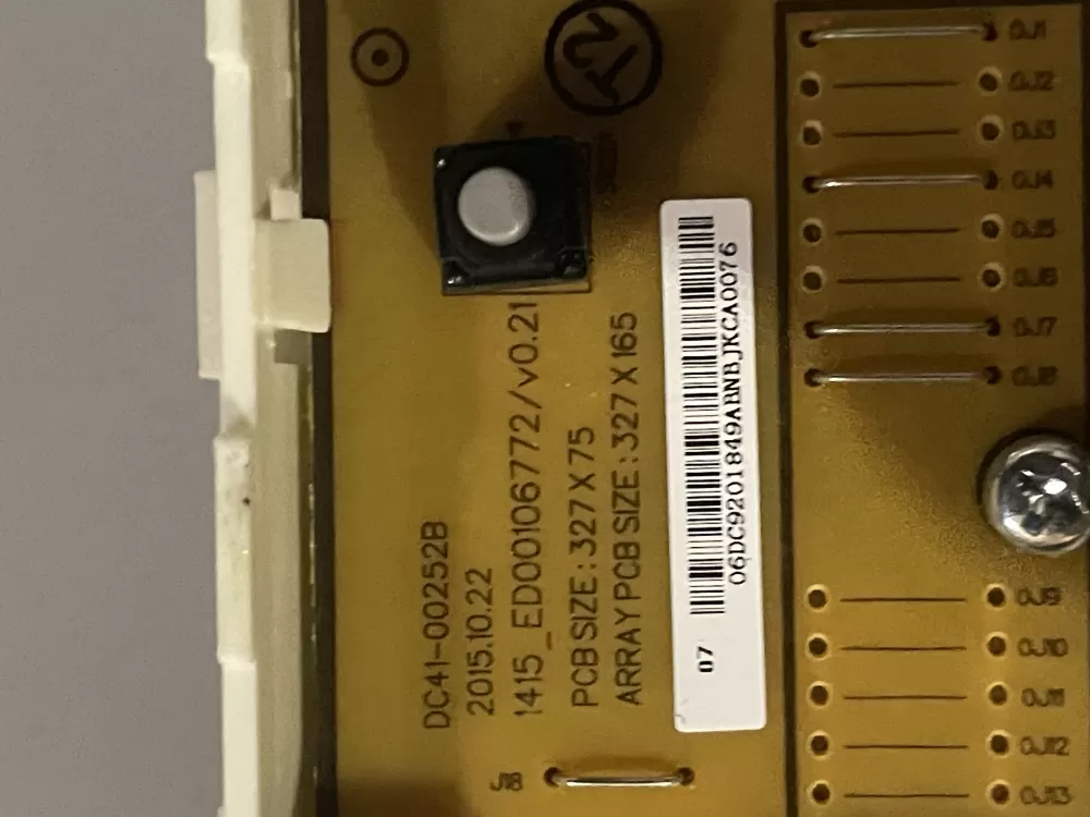 Samsung DC92 01849A Washer Control Board AZ31312 | Wmv157