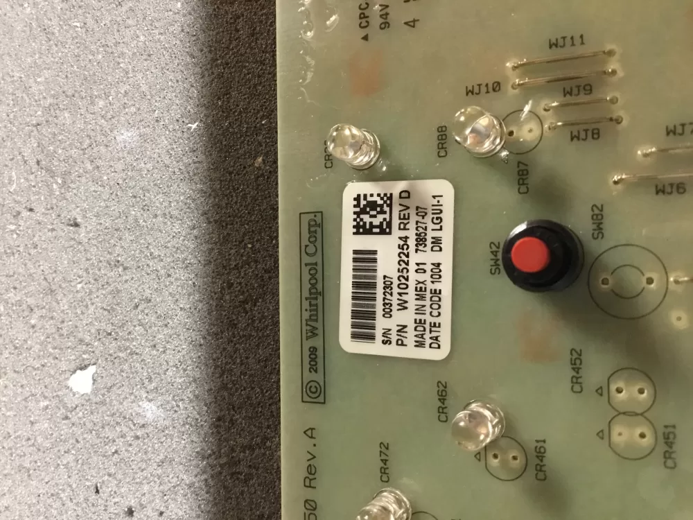Whirlpool Maytag Amana W10252254 Washer Control Board AZ101931 | NR323