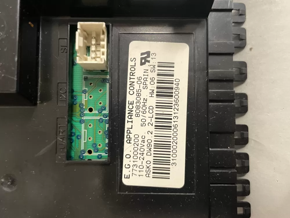 Asko 8083085 06 7731000200 Control Board AZ217790 | Wm1419