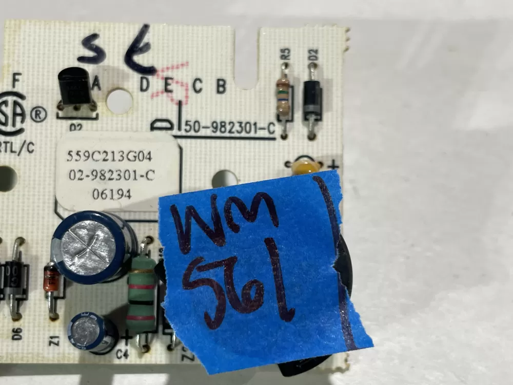 GE 559C213G05 50-982301-D 50-982301-E Dryer Control Board AZ159815 | Wm561