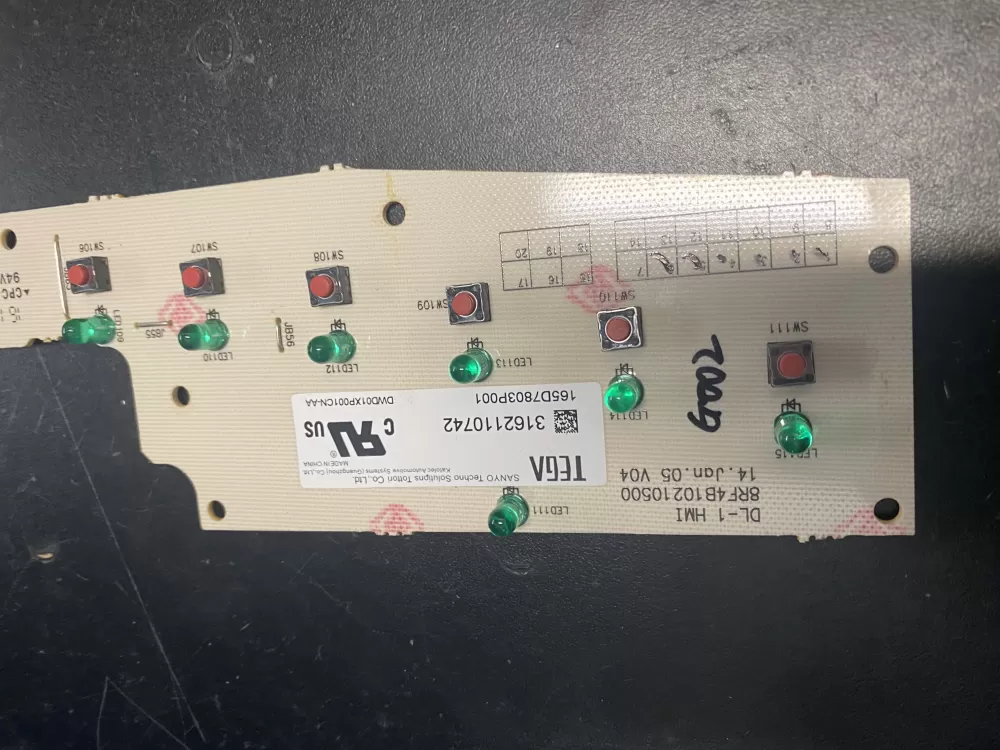 GE 165D7803P001 Dishwasher Control Board AZ19906 | BK942