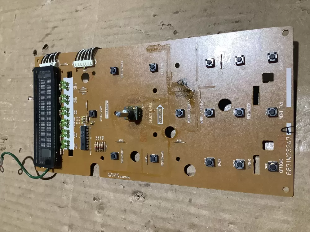 GE 6871W2S247A  6870W2A247A Microwave Control Board
